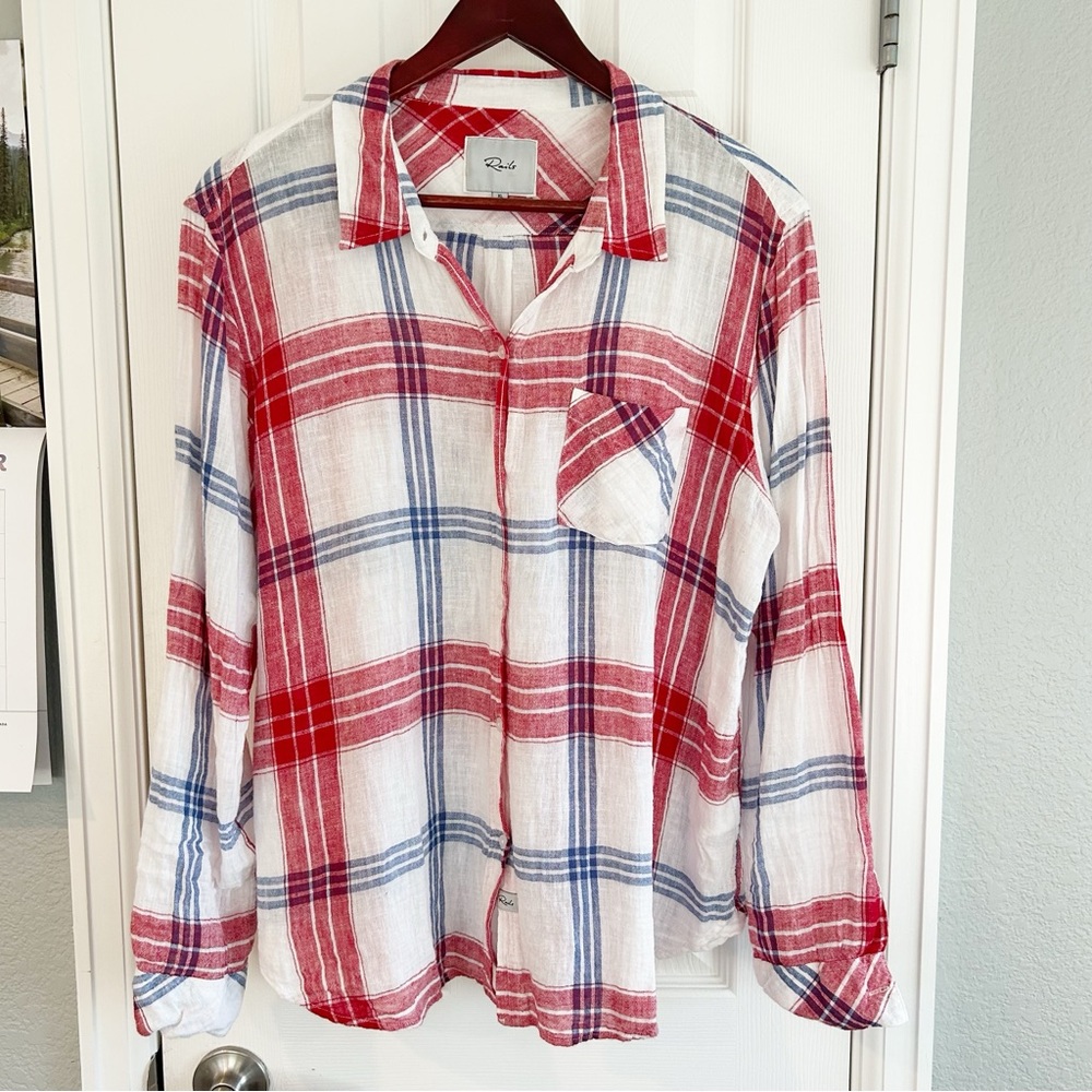 Rails Linen Blend Button Up Top - image 1